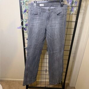 Gray Straight Leg Women Jeans